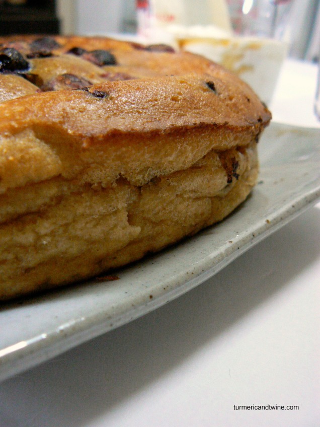 Lemon Ricotta Deep Dish Pancake with Cranberries and Chocolate 1