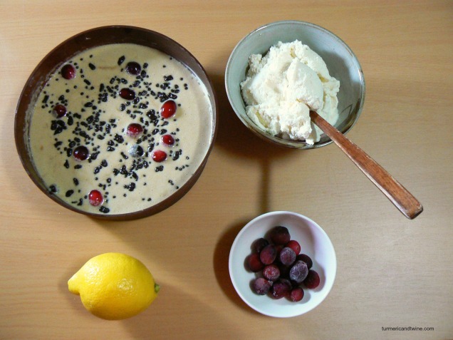 Lemon Ricotta Deep Dish Pancake with Cranberries and Chocolate