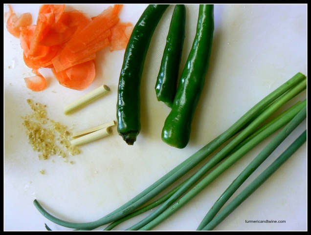 Coconut Carrot Lemongrass Chutney ingredients