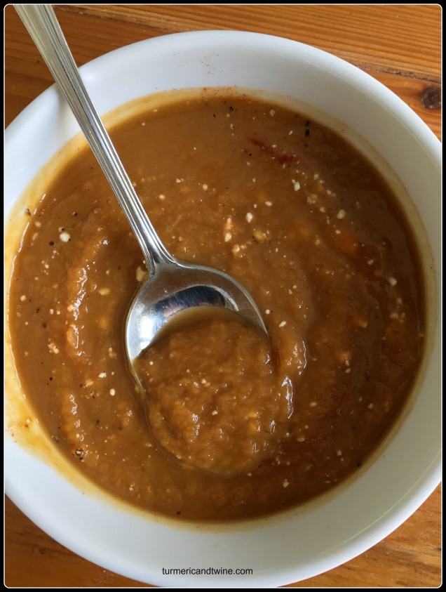 slow cooker butternut squash potage with chili and cocoa powder 4
