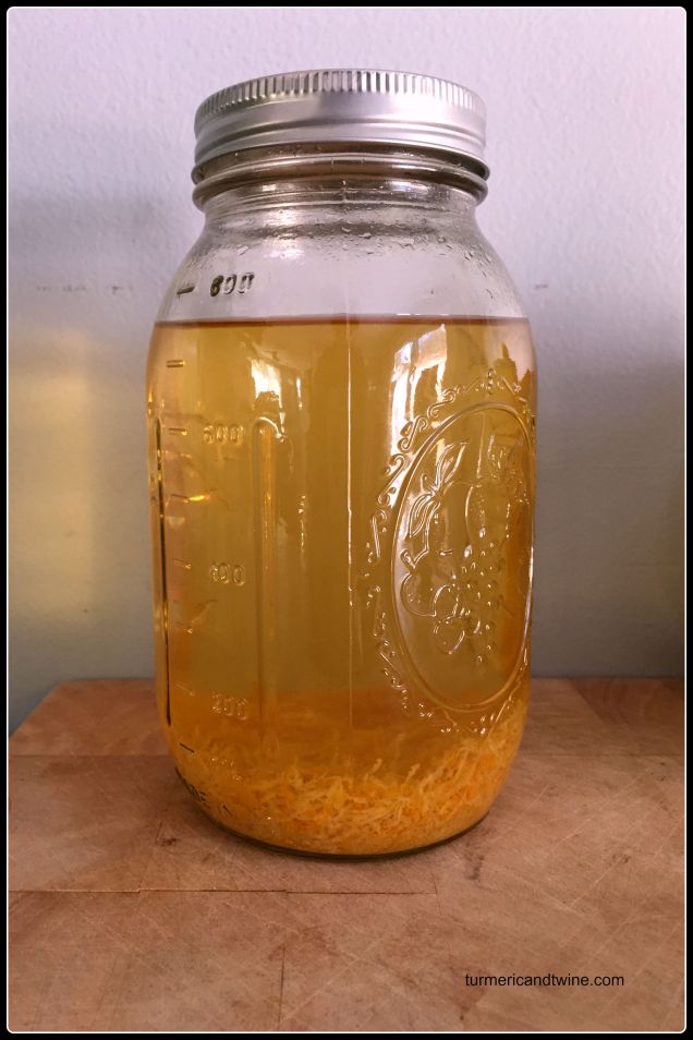 Homemade Limoncello in a jar 1